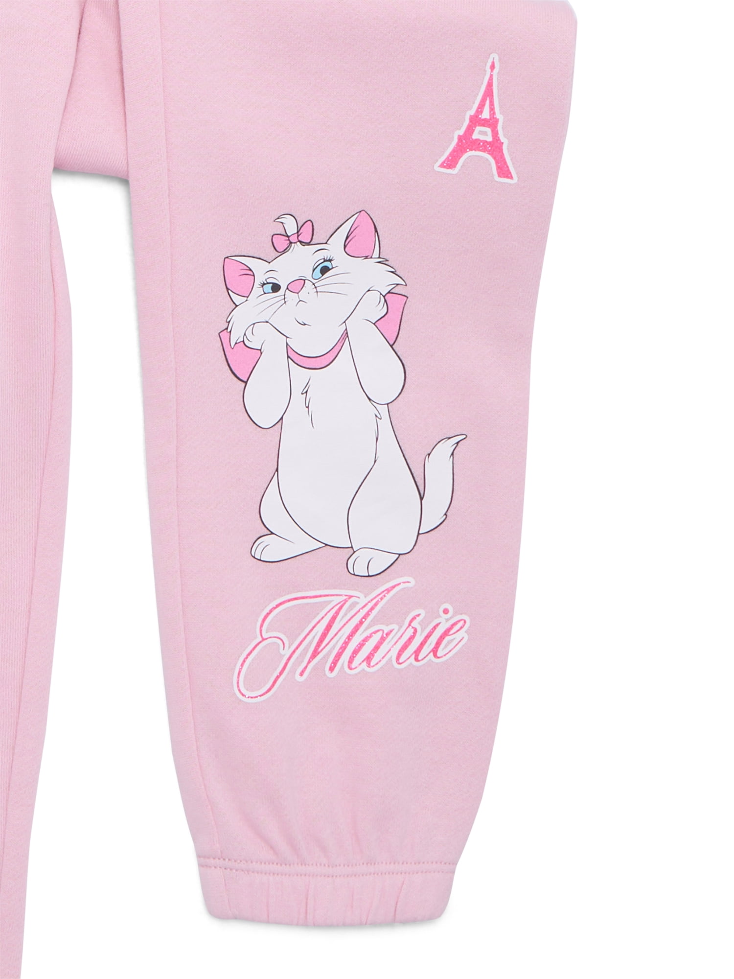Aristocats Marie Kids Graphic Fleece Sweatshirt and Jogger Set, 2 Piece, Sizes 4-18