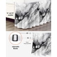 thumbnail image 3 of Abstract Art Marble Texture Bed Skirt Queen Size 18" Drop Black Grey Gradient Modern Art Ruffled Wrap Around Bed Skirts Adjustable Elastic Bedskirt Dust Ruffle for Queen Size Bed, 3 of 7