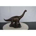 thumbnail image 6 of Nifao Brontosaurus Dinosaur Bronze Statue on Marble base – Home Decor Sculpture, 26"L x 10"W x 16"H, 6 of 10