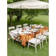 thumbnail image 3 of Outdoor Tablecloth with Umbrella Hole and Zipper, Yellow Orange Pumpkin Fall Rectangle Table Cloth 52x70 Inch Waterproof Tablecloth, Thanksgiving Leaves Farmhouse Picnic Table Cover for Patio Camping, 3 of 7