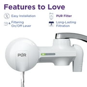 PUR Faucet Mount Water Filtration System, Horizontal, White, PFM150W