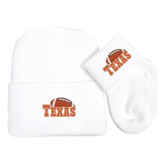 Future Tailgater Newborn Baby Knit Cap and Socks Set for Texas Fans