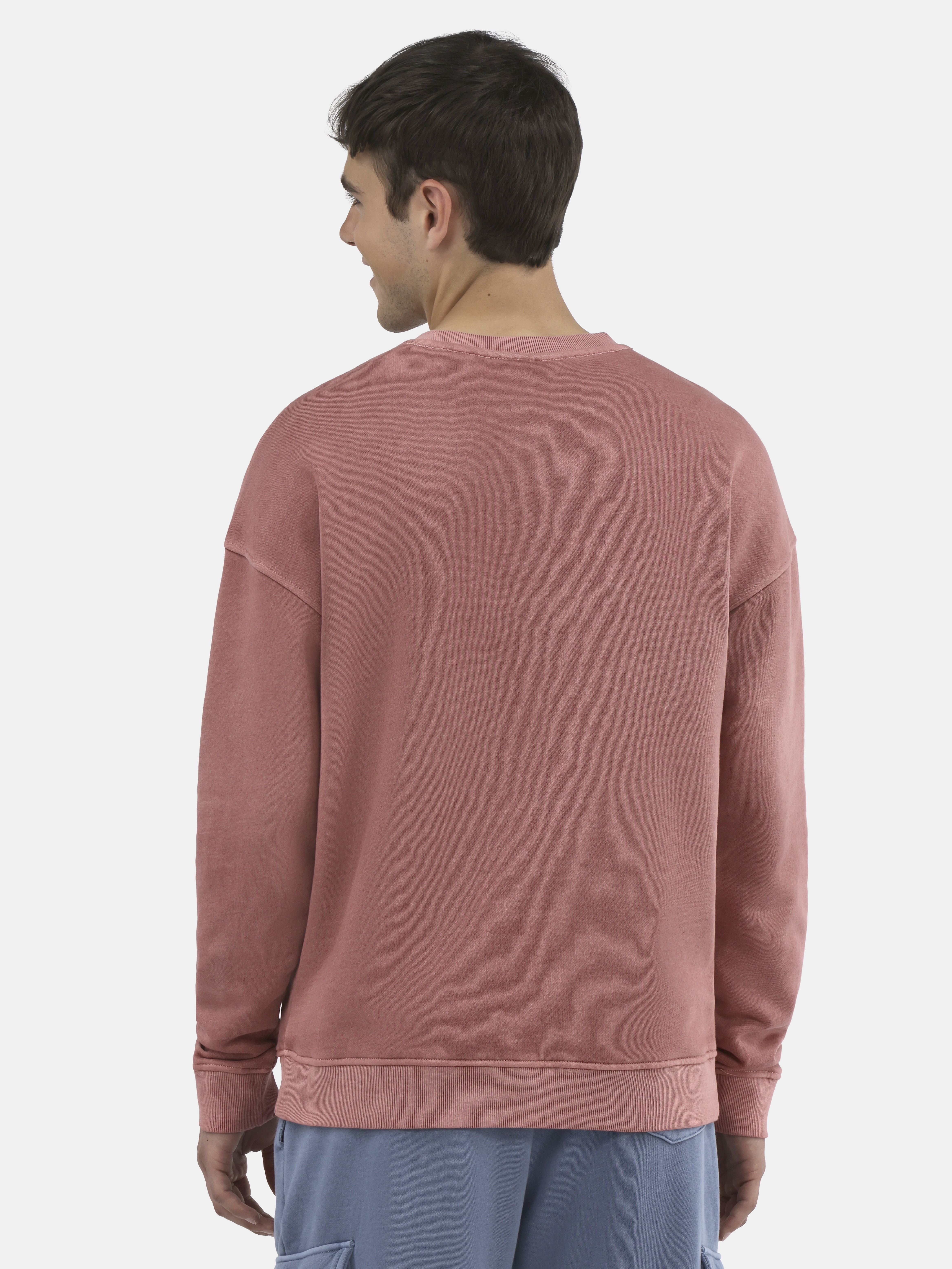 No Boundaries All Gender Fleece Crewneck Sweatshirt with Long Sleeves, Men's and Big Men’s