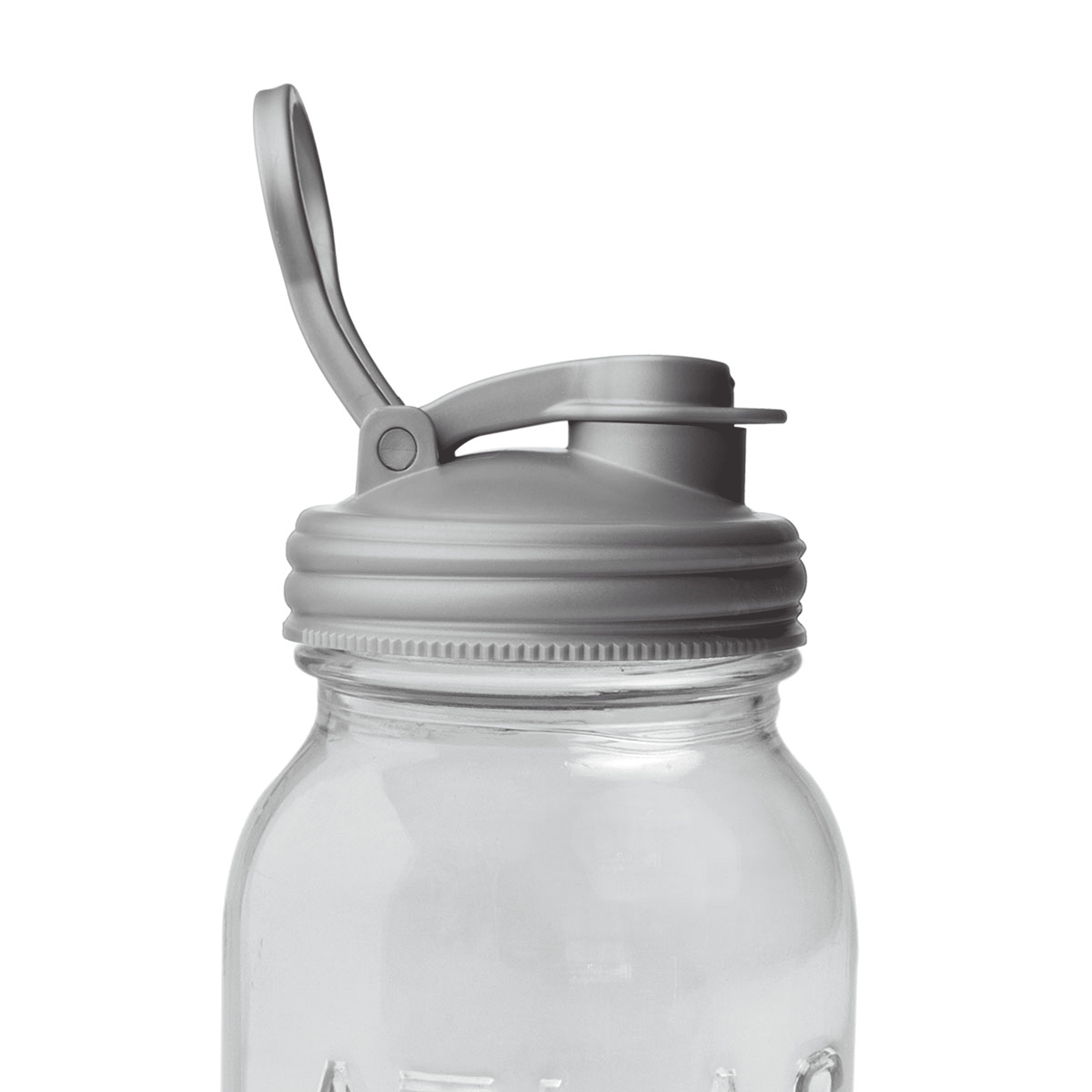 reCAP® Mason Jars Lid Pour Cap with Carry Loop, Regular Mouth, Silver