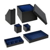 Faux Leather Desk Organization Set, Black, 6-Piece