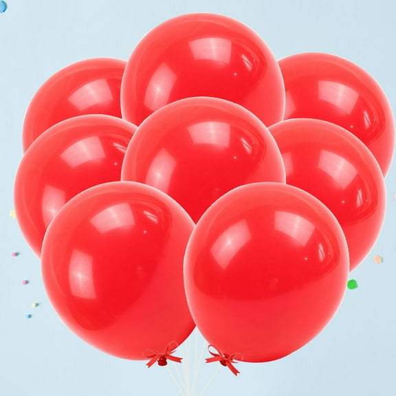 Milisten Round Latex Balloons 20Pcs 10Inch Red