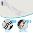 thumbnail image 4 of 5 Pairs Awesome Women Thigh High Cotton Boot Socks. Soft And Durable Knee High Socks, Perfect As Winter & Spring Socks Size 6-9 White T1023-5p1c5, 4 of 4