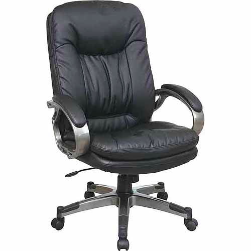 Executive Leather Office Chair with Padded Arms