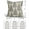 thumbnail image 5 of Grey Gary Christmas Pillow Covers 18x18 Set of 2 Xmas Tree Star Rustic Holiday Print Decorative Outdoor Pillowcases Farmhouse Vintage Winter Decorations Throw Cushion Case Decor for Couch Sofa Bed, 5 of 6
