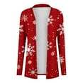 thumbnail image 4 of Christmas Cardigan for Women Long Sleeve Knit Sweater Open Front Holiday Casual Jacket Winter Xmas Party Outfit, 4 of 4