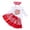Watermelon Red, variant on Enyan Newborn Baby Girl Christmas Clothes Toddler Cute Outfits Infant Long Sleeve Romper Tutu Skirt Headband Set 3Pcs
