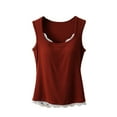 thumbnail image 1 of RXMEKW Camisole à Bretelles Sans Manches pour Femmes comme Haut de Pyjama en Polyester, Noir, 1 of 3
