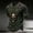 Dark Green, variant on Mens V Neck Halloween Fashion Skull Print T-Shirt Short Sleeve Casual Polyester Daily Party Top Wine XXL