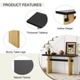 thumbnail image 2 of Longue Table Console Style Ferme - Table d'Entrée pour Sofa - MDF Noir et Brun, 2 of 7