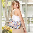 thumbnail image 5 of FORMRS Womens Shoulder Bag with Chain Strap Clutch Purse Cute Tote Handbag, Purple Wildflower Pattern, 5 of 7