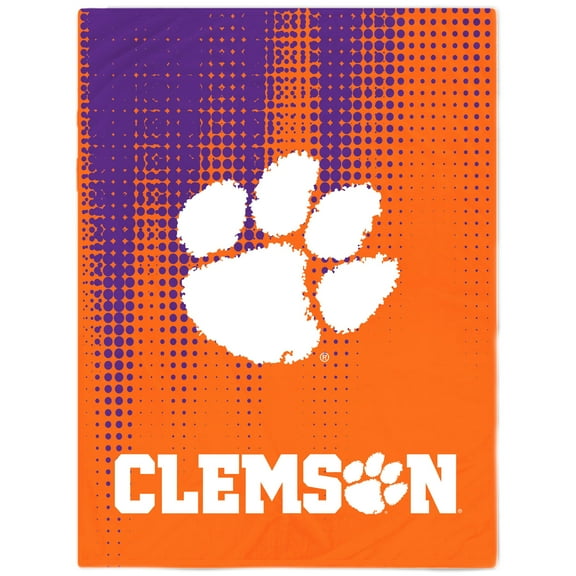 Clemson Tigers 60'' x 80'' Half Tone Drip Flannel Fleece Blanket