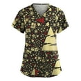thumbnail image 1 of LSLJS Blouse de Noël pour Femmes à Manches Courtes Col en V Uniforme de Travail avec Poche, Blouse de Noël, 1 of 3