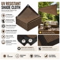 thumbnail image 6 of Thickened UV Sunshade Net with Reinforced Grommets, 90% Blockout Heat Insulation Shade Cloth for Garden Patio Plants, Coffee Color, Outdoor Camping Canopy, 6 of 6