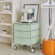 thumbnail image 4 of Mesa auxiliar extraíble moderna, mesa de almacenamiento para café y cafetería, mesita de noche con carrito, marco de Metal ABS, mesa con cajón con ruedas universales, 4 of 4