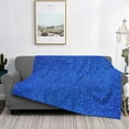 thumbnail image 2 of Uemuo Blue Glitter Printed Throw Blanket for Couch, Fluffy Fuzzy Blankets for Bed, Sofa, Cozy Flannel Faux Fur Blanket-50"x40", 2 of 6