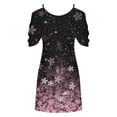 thumbnail image 4 of ICHUANYI Clearance Women Casual Loose Summer Floral Printed Tank Dress Beach Sundress Off Shoulder Dresses(Pink, S) ICHUANYI WER2023081007256, 4 of 5