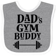 thumbnail image 3 of Inktastic Dad's Gym Buddy Childs Workout Boys or Girls Baby Bib, 3 of 4