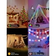 thumbnail image 4 of Smart RGB Color String Lights 17ft,App Control Colored Fairy Lights with 33 Lights,LED Music Sync Fairy Lights,IP67 Waterproof,Bedroom Classroom Garden   Halloween Christmas Decor Twinkle Lights, 4 of 16