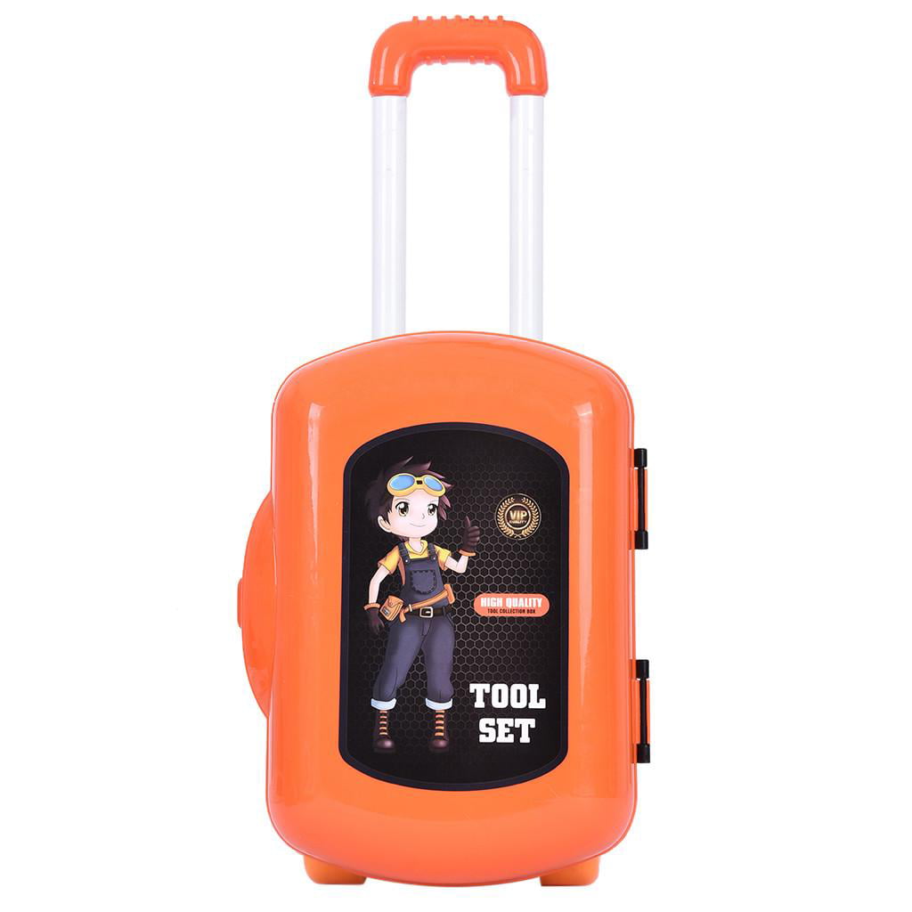 2-in-1 Engineer Pretend Play & Suitcase With Inertial Drill Construction Tools 