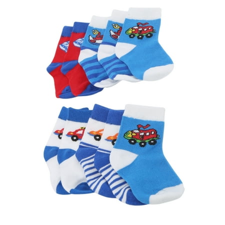 

Henmomu Kids Socks 5 Pairs Children Socks Cute Cartoon Pattern Soft Cotton Socks For 0‑1 Year Old Baby Children Socks