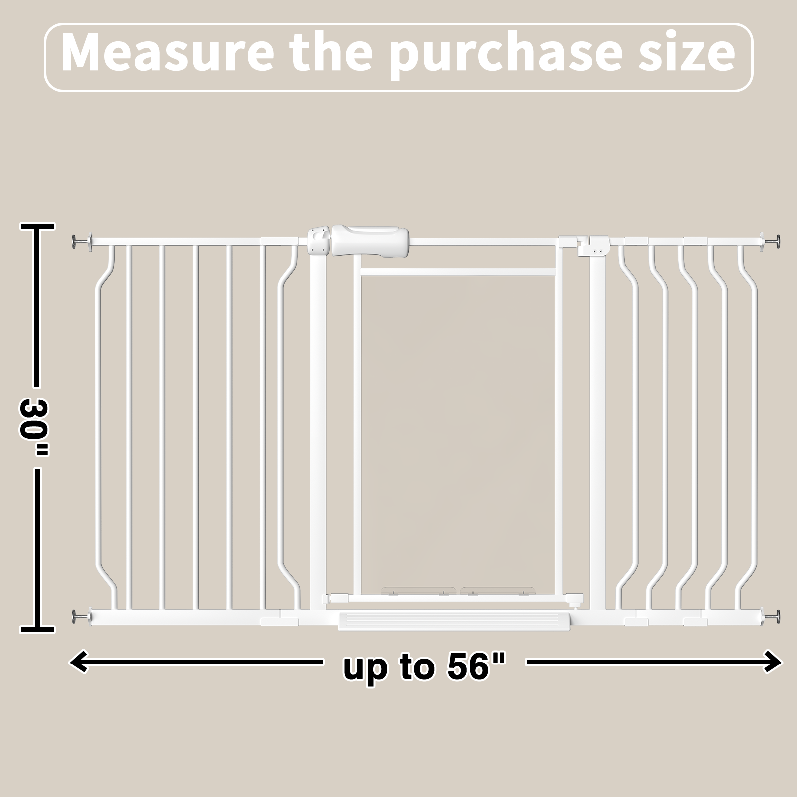 Fairy Baby Triple Lock Gate with Acrylic Panel, 48-56", White photo 8