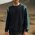 thumbnail image 2 of Riecok Oversized Sweatshirt for Men Crewneck Long Sleeve Basic Pullover Tops Solid Color Baggy Athletic Clothes, 2 of 4