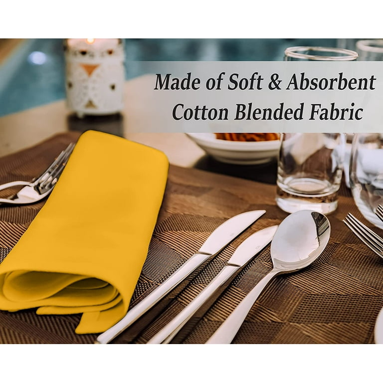 12PCS 30x45cm Cloth Napkins Solid Cotton Serviettes Soft Washable