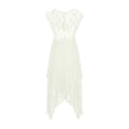 thumbnail image 5 of Uaswgudfs ​Sleeveless Lace Tiered Midi Dress - Summer Dresses for Women 2025 with Asymmetric Ruffle Hem & Romantic Details White L, 5 of 6