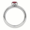 thumbnail image 2 of Bague en Argent Sterling Stackable Expressions Ovale en Rubis Créé Taille 5, 2 of 3