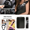 thumbnail image 4 of Yuyamidu Wolf Car Seat Cover Set with Steering Wheel Cover American Flag Seat Belt Strap Pads Cup Holder Armrest Cover Pad Key Chain Auto Interior Accessories, 4 of 6