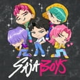 thumbnail image 2 of Mens KPop Demon Hunters Saja Boys Chibi Group T Shirt, 2 of 4