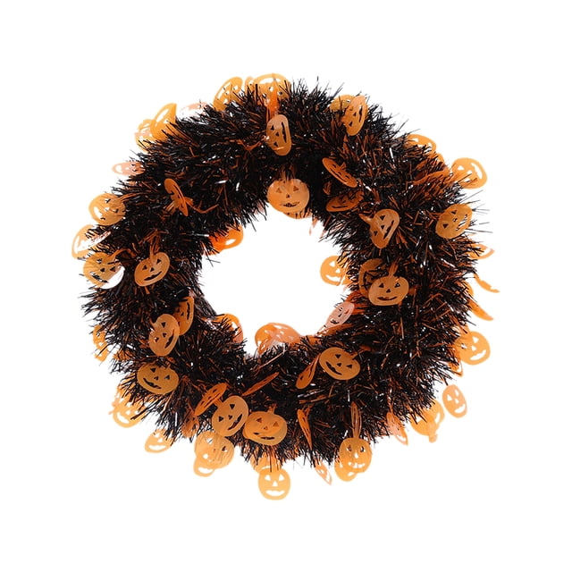 Guirnalda colgante para puerta delantera de Halloween, guirnalda de calabaza Artificial para pared, Abody Amarillo