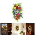 thumbnail image 1 of ERK 1Pcs Flower Hanging Wreath Spring Wreath For Wall Door Wedding Farmhouse, 1 of 5