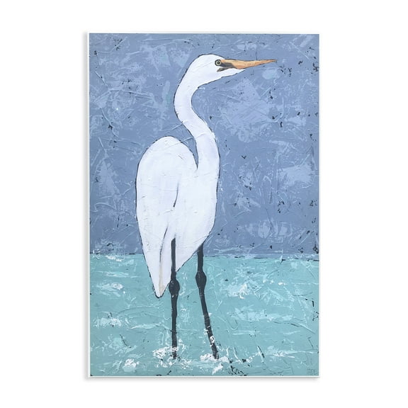 Stupell Industries Sea Heron Standing Animals & Insects Painting Unframed Art Print Wall Art, 10 x 15