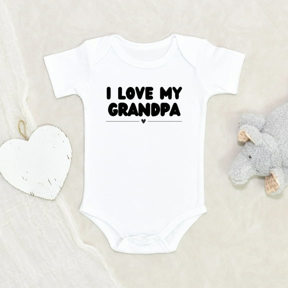 Newbabywishes - Cute Loved My Grandpa Baby Clothes for Girls - Newborn Baby Clothes