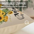 thumbnail image 6 of Decorative Sunflower Pillow Cover Yellow Black Buffalo Plaid Throw Pillow Cover 16x16 Set of 4 Linen Farmhouse Sunflower Decor for Home Outdoor Sofa Couch, Fall Flower Pillow case (no Insert), 6 of 6