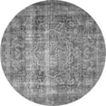 thumbnail image 1 of Ahgly Company Indoor Round Medallion Gray Traditional Area Rugs, 3' Round, 1 of 1