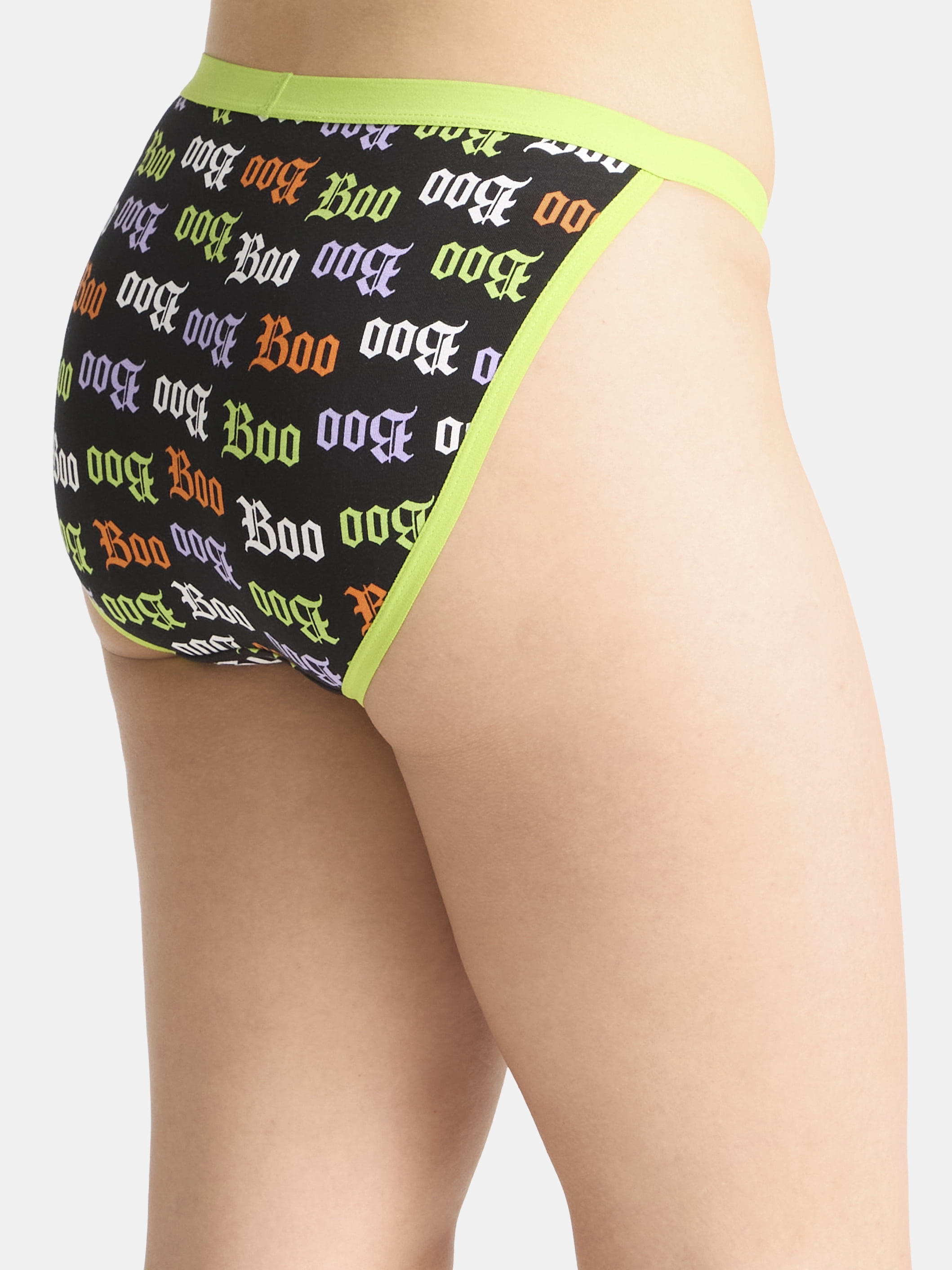 Way to Celebrate Women's Halloween String Bikini Panties, 3-Pack, Sizes S-XXL