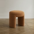 thumbnail image 2 of Furniture of America Thia Modern 18" Upholstered U-Shaped Stool, Saddle Brown, 2 of 10