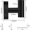 thumbnail image 5 of Towel Hooks, 4 Pack Black Clothes Hooks Wall Mounted, Bathroom Door Hook For Wall, Black Towel Hooks, Bathroom Hook, 5 of 5