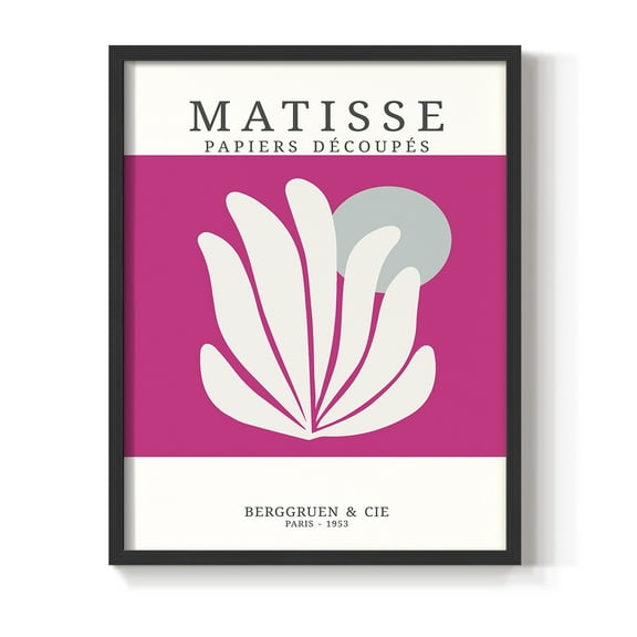 Matisse CDXXII in Black Solid Wood Framed Print No Nail Hanging