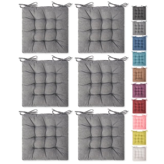 Square Moon Paquete De 6 Cojines Para Asiento, Cojines Para Silla, Cojines Cómodos Para Silla, Tapete Para Silla Para Interior Y Exterior, Silla De Comedor, Silla De Oficina, Silla De Escritorio