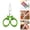 Green, variant on NUOKO Mini Foldable Scissors,Portable Small Scissors, Safety Folding Pocket Scissor, Suitable for Travel, Home, Office, Craft, Sewing, Outdoors Accessories