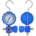 thumbnail image 3 of HUGFEGWE Manifold Gauge Set, A/C Manifold with G1/4" Gauges, Air Condition Manifold Gauge Low Pressure A/C Refrigeration Tool , with Sight Glass G1/4, for R22/R410A/R134A/R407C CJ25311-5560, 3 of 8
