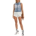 thumbnail image 2 of INSPIRE CHIC Women's Denim Vest Tassel Trim Button Down Sleeveless Fringe Jacket with Pockets Jean Vests M Light Blue, 2 of 6